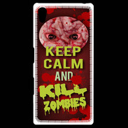 Coque Personnalisée Sony Xpéria Z5 Keep Calm and Kill Zombies Rouge