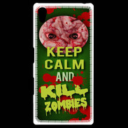 Coque Personnalisée Sony Xpéria Z5 Keep Calm and Kill Zombies Vert