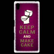 Coque Personnalisée Sony Xpéria Z5 Keep Calm and Make cake Rose