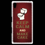 Coque Personnalisée Sony Xpéria Z5 Keep Calm and Make cake Rouge