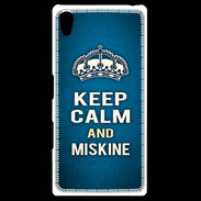 Coque Personnalisée Sony Xpéria Z5 Keep Calm and Miskine Bleu