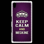 Coque Personnalisée Sony Xpéria Z5 Keep Calm and Miskine Violet