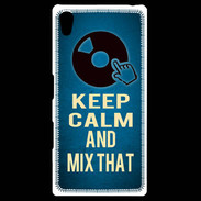 Coque Personnalisée Sony Xpéria Z5 Keep Calm and Mix that Bleu