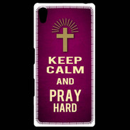 Coque Personnalisée Sony Xpéria Z5 Keep Calm and Pray Christian Rose