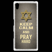 Coque Personnalisée Sony Xpéria Z5 Keep Calm and Pray jewish Gris