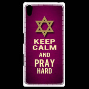 Coque Personnalisée Sony Xpéria Z5 Keep Calm and Pray jewish Rose