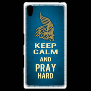 Coque Personnalisée Sony Xpéria Z5 Keep Calm and Pray Muslim Bleu