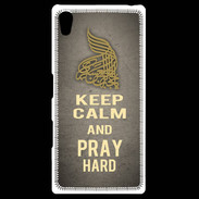 Coque Personnalisée Sony Xpéria Z5 Keep Calm and Pray Muslim Gris