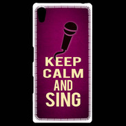 Coque Personnalisée Sony Xpéria Z5 Keep Calm and Sing Rose