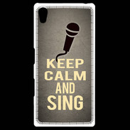 Coque Personnalisée Sony Xpéria Z5 Keep Calm and Sing Gris