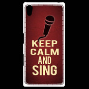 Coque Personnalisée Sony Xpéria Z5 Keep Calm and Sing Rouge