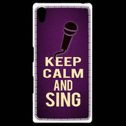 Coque Personnalisée Sony Xpéria Z5 Keep Calm and Sing Violet