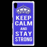 Coque Personnalisée Sony Xpéria Z5 Keep Calm and Stay strong Bleu