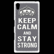 Coque Personnalisée Sony Xpéria Z5 Keep Calm and Stay strong Gris