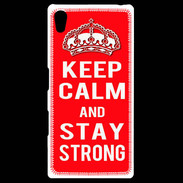 Coque Personnalisée Sony Xpéria Z5 Keep Calm and Stay strong Rouge