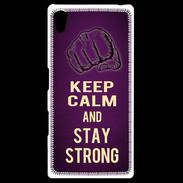 Coque Personnalisée Sony Xpéria Z5 Keep Calm and Stay strong Violet