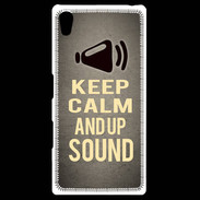 Coque Personnalisée Sony Xpéria Z5 Keep Calm and Up Sound Gris