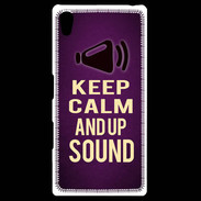 Coque Personnalisée Sony Xpéria Z5 Keep Calm and Up Sound Violet