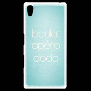 Coque Personnalisée Sony Xpéria Z5 Boulot Apéro Dodo Turquoise ZG