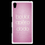 Coque Personnalisée Sony Xpéria Z5 Boulot Apéro Dodo Rose ZG