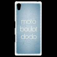 Coque Personnalisée Sony Xpéria Z5 Moto Boulot Dodo Bleu ZG