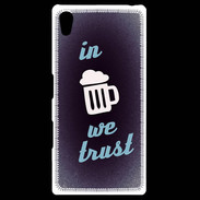 Coque Personnalisée Sony Xpéria Z5 In Beer We trust bleu ZG