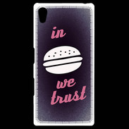 Coque Personnalisée Sony Xpéria Z5 In Burger We trust Rouge ZG