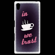 Coque Personnalisée Sony Xpéria Z5 In Coffee We trust Rouge ZG