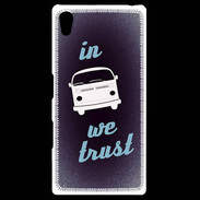 Coque Personnalisée Sony Xpéria Z5 In Combi We trust Bleu ZG