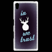 Coque Personnalisée Sony Xpéria Z5 In Elan We trust Bleu ZG