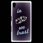 Coque Personnalisée Sony Xpéria Z5 In Gamble We trust Bleu ZG