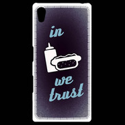 Coque Personnalisée Sony Xpéria Z5 In Junk We trust Bleu ZG