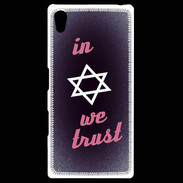 Coque Personnalisée Sony Xpéria Z5 In Judaïsme We trust Rouge ZG 