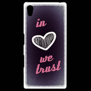 Coque Personnalisée Sony Xpéria Z5 In Love We trust Rouge ZG