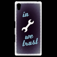 Coque Personnalisée Sony Xpéria Z5 In Mecanic We trust Bleu ZG