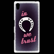 Coque Personnalisée Sony Xpéria Z5 In Luck We trust Rouge ZG