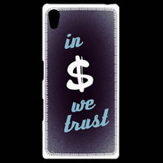 Coque Personnalisée Sony Xpéria Z5 In Money We trust Bleu ZG