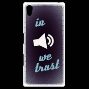 Coque Personnalisée Sony Xpéria Z5 In Music We trust Bleu ZG