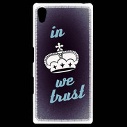 Coque Personnalisée Sony Xpéria Z5 In Queen We trust Bleu ZG