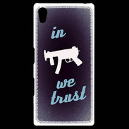 Coque Personnalisée Sony Xpéria Z5 In Uzi We trust Bleu ZG