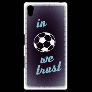 Coque Personnalisée Sony Xpéria Z5 In Soccer We trust Bleu ZG