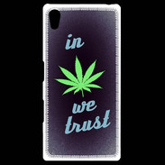 Coque Personnalisée Sony Xpéria Z5 In Weed We trust Vert ZG