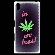 Coque Personnalisée Sony Xpéria Z5 In Weed We trust Rouge ZG