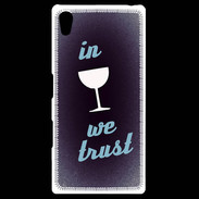 Coque Personnalisée Sony Xpéria Z5 In Wine We trust Bleu ZG