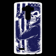 Coque Personnalisée Lg G4 Tête de mort Biker USA