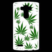 Coque Personnalisée Lg G4 Feuille de cannabis sur fond blanc