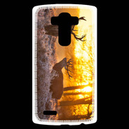 Coque Personnalisée Lg G4 Cerf au couché de soleil 600