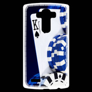 Coque Personnalisée Lg G4 Poker bleu et noir