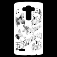 Coque Personnalisée Lg G4 Dessin de note de musique en noir et blanc 75