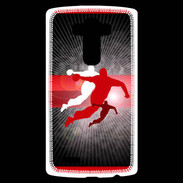 Coque Personnalisée Lg G4 Illustration Handball en noir et rouge